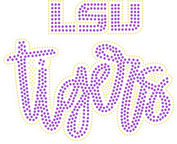 Creative Design & Supply ColorSplash Spangle Designs | LSU Tigers 1L