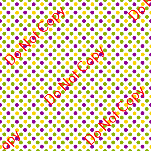CDS Custom Printed Vinyl | Mardi Gras Polka Dots 1
