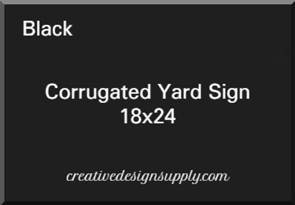 CDS Blanks Corrugated Yard Sign | Black