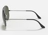 Ray-Ban Aviator Metal Black Sunglasses with Green G-15 Lenses