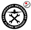 Aircraft Mechanic Vinyl Decal - Black