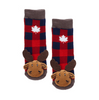 Baby Plaid Moose w/Maple Leaf Socks 