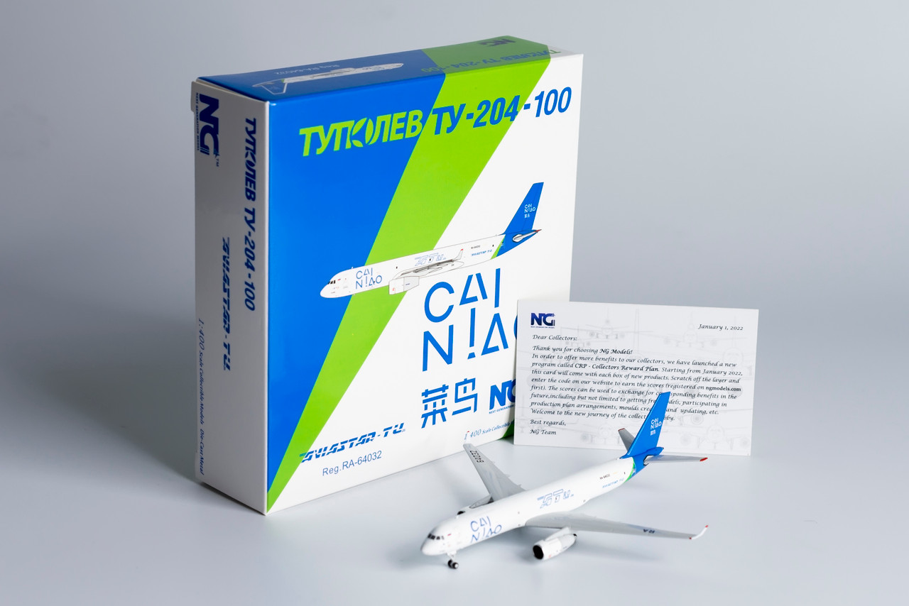 NG Models 1:400 Aviastar-TU Airlines Tupolev - 204 (Cainaio Network Livery)