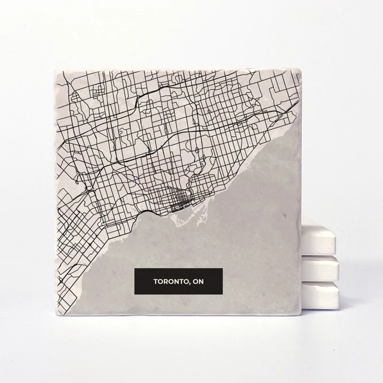 Toronto City Map Ceramic Coasters (4 Pack)