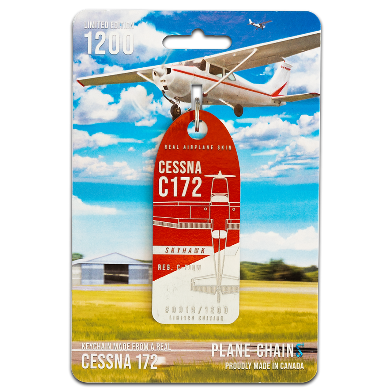 Plane Chains Cessna 172 - White/Red Combo 