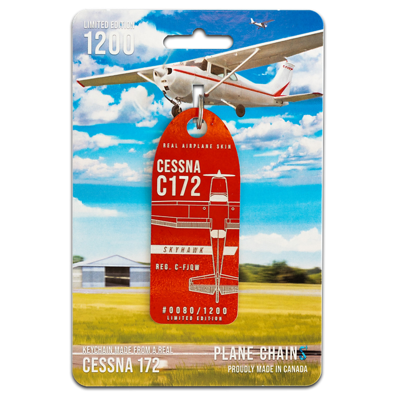 Plane Chains Cessna 172 - White/Red Combo
