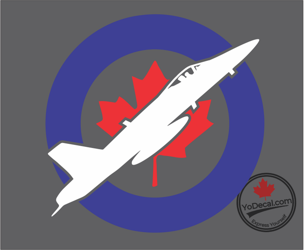 CF-18 w RCAF Roundel Vinyl Decal