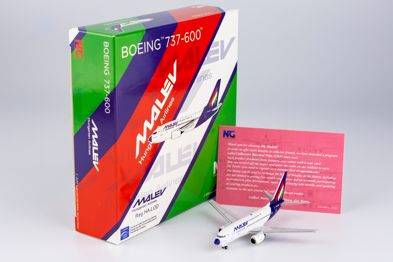 NG Models 1:400 Malev - Hungarian Airlines 737-600