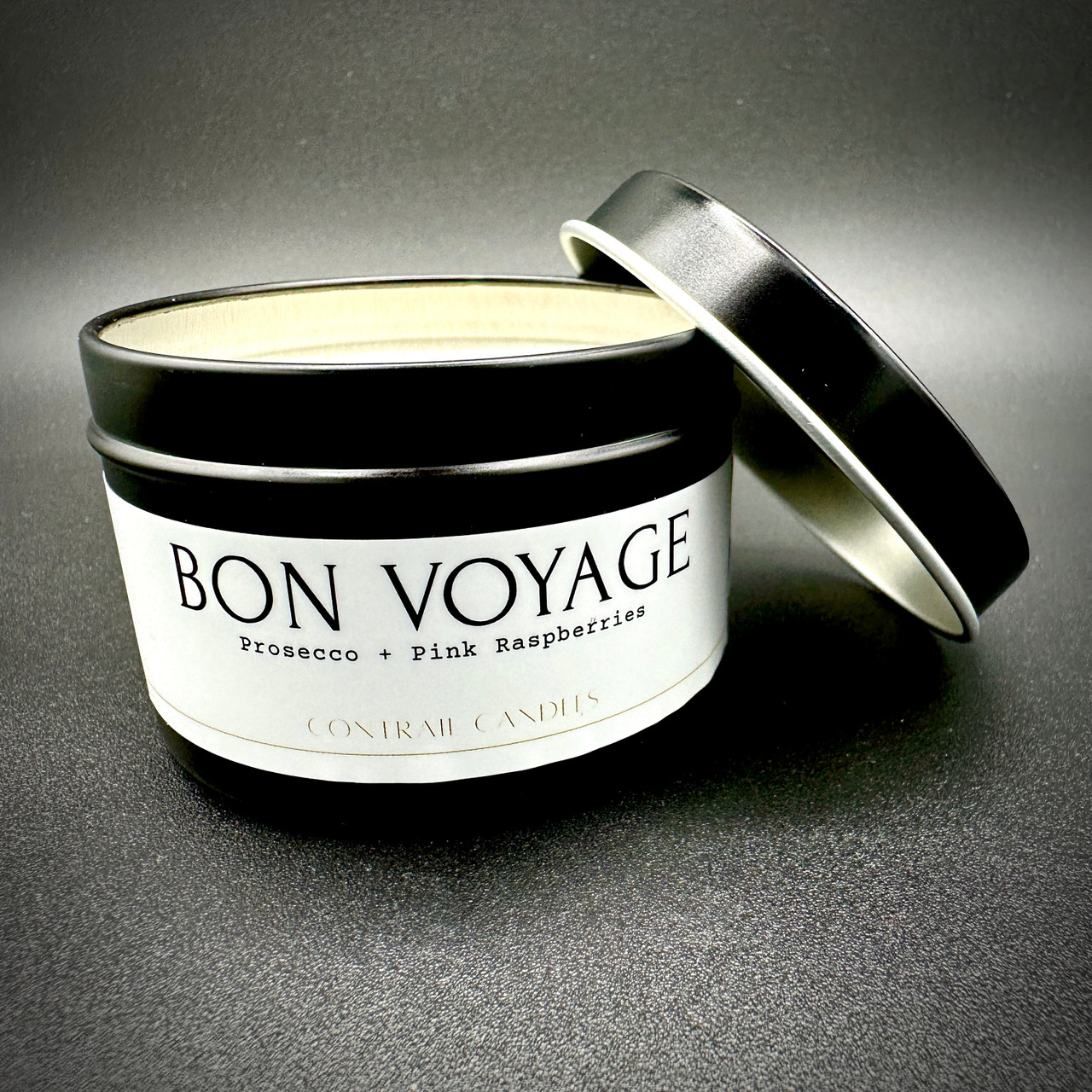 Contrail Candles - Bon Voyage Scent - 4oz- Black