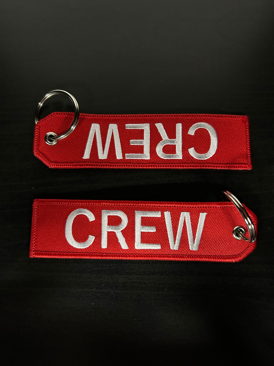 Embroidered Keychain - Crew (Red)