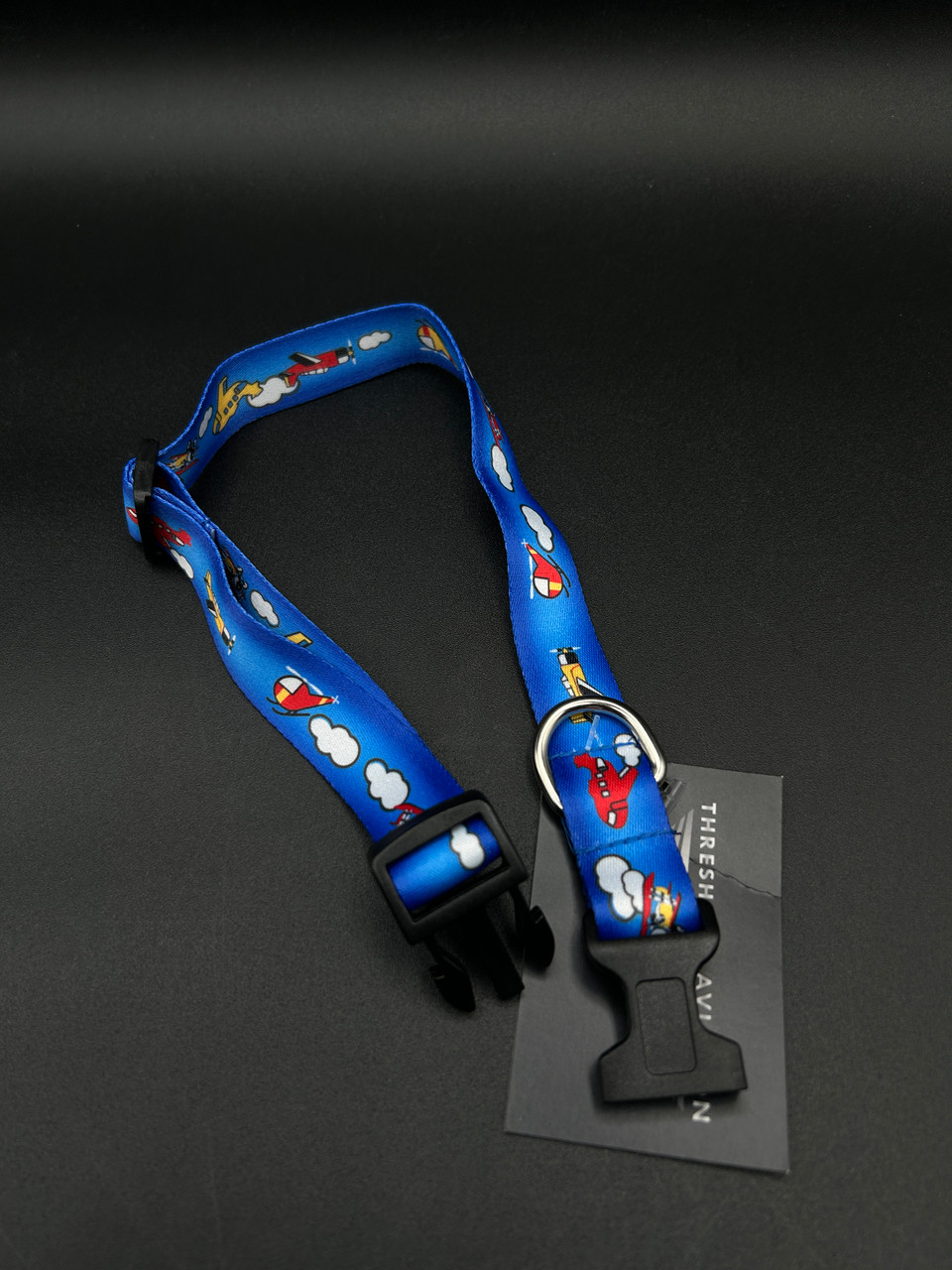 Blue Aviation Dog Collar - Small