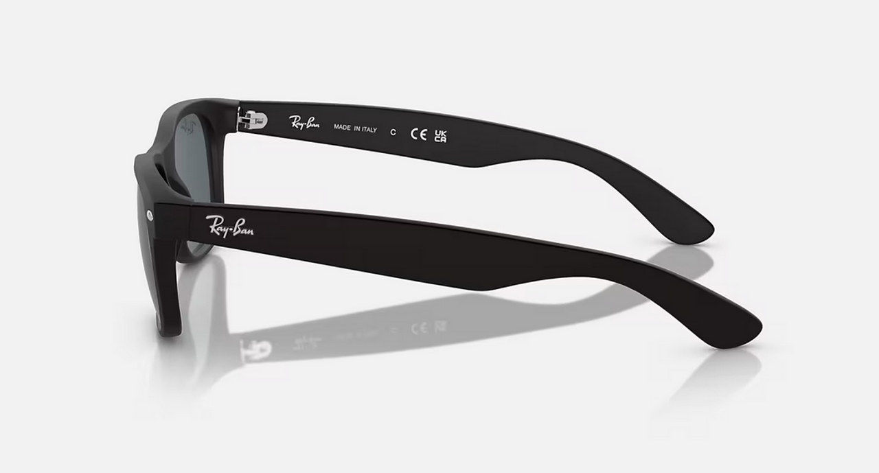 Ray-Ban New Wayfarer Black Rubber Frame Sunglasses 