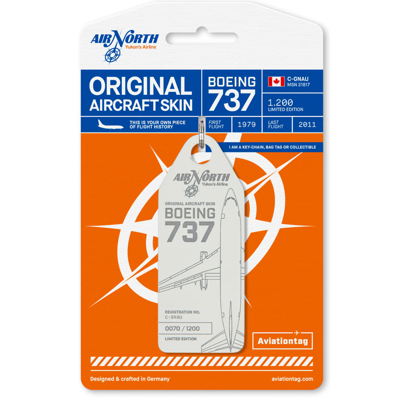 AviationTag Air North Boeing 737 Tag - White