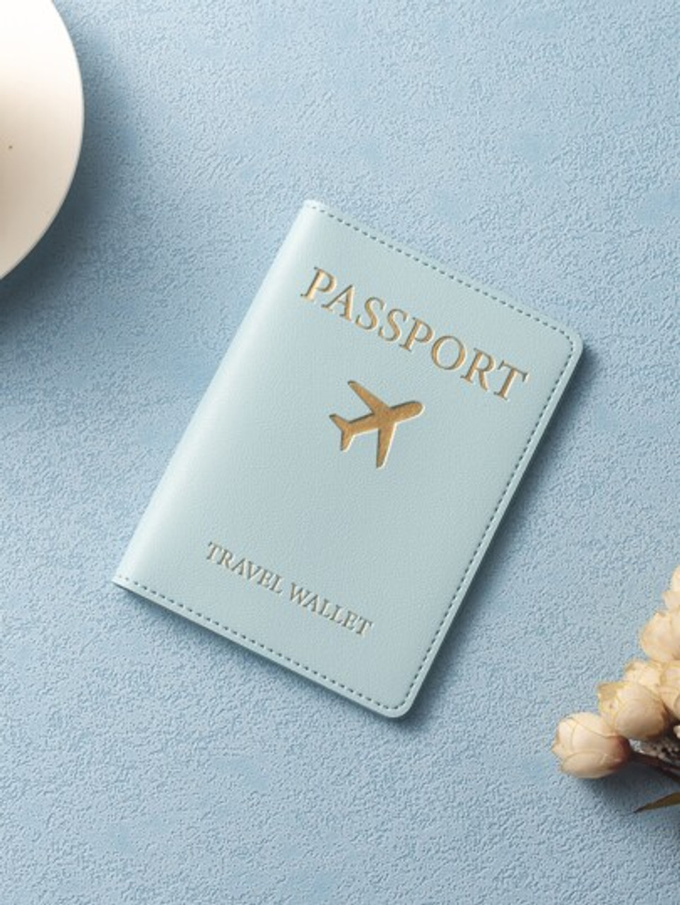  Plane Design Passport Cover - Teal