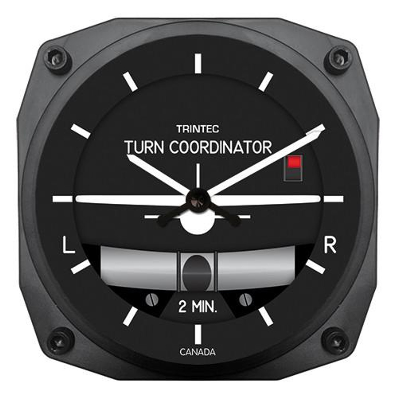 6" Bank & Turn Indicator Style Clock