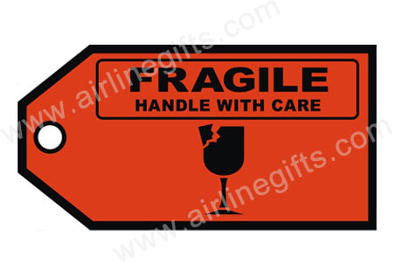 Amazon.com: 2 Pack - Bright and Large Luggage Tags - Fragile - Handle with  Care - 5x4 Inch Size - Great for Luggage or Any Travel Bag : Clothing,  Shoes & Jewelry
