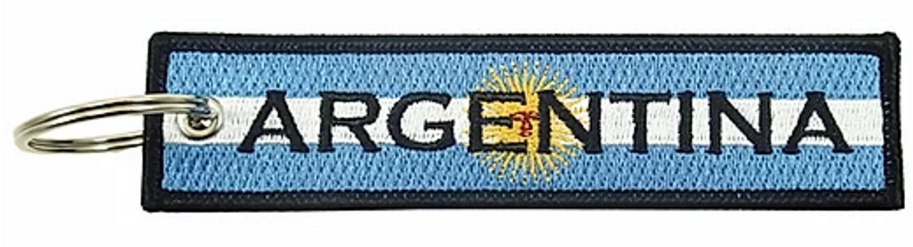 Embroidered Flag Keychain -  Argentina