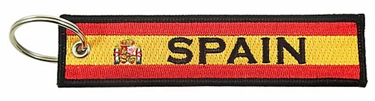 Embroidered Flag Keychain - Spain