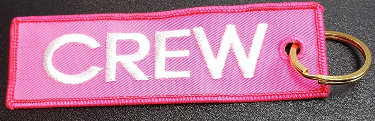 Embroidered Keychain - Crew (neon pink)