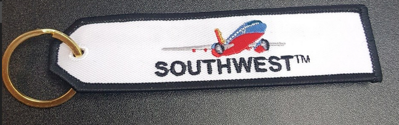 Embroidered Keychain - Southwest (Plane)