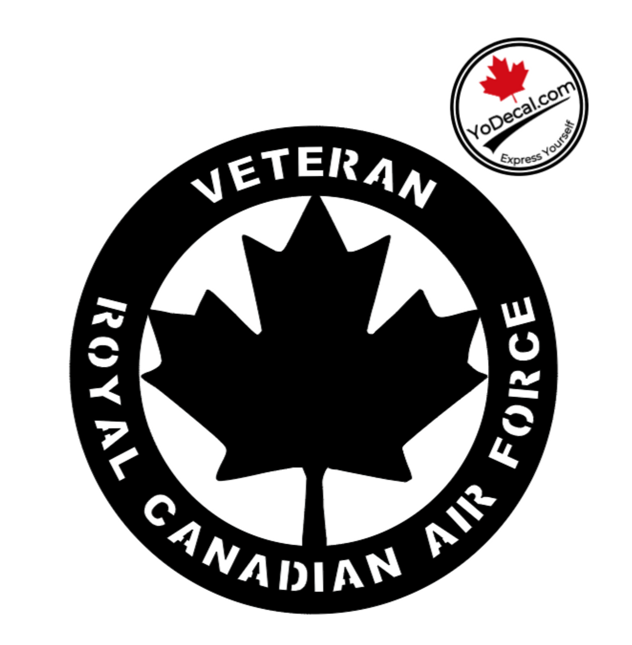 RCAF Veteran Vinyl Decal - Black