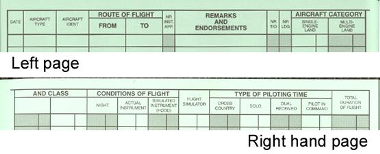 Jeppesen Small Pilot Logbook