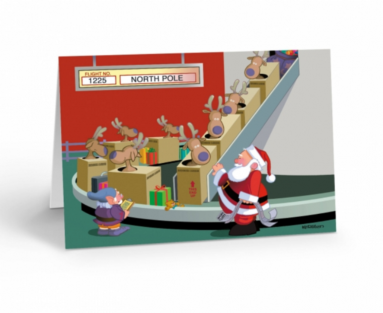"Baggage Claim - Airport Card" Christmas Card pack