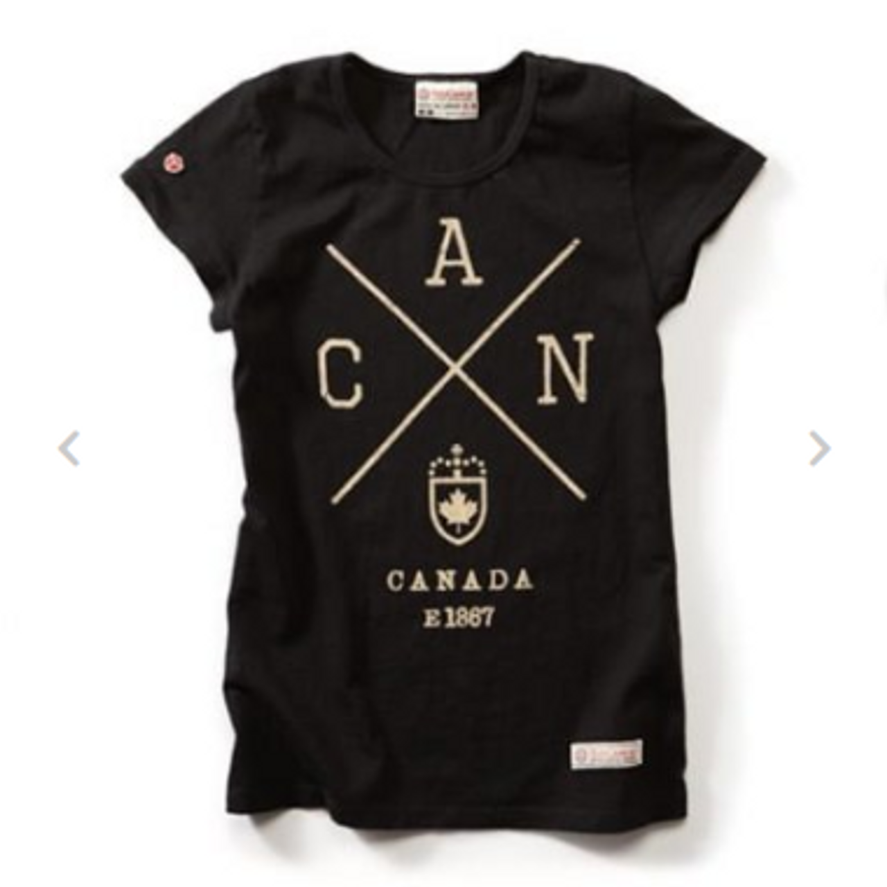 Canada Cross Ladies T-Shirt (Black)