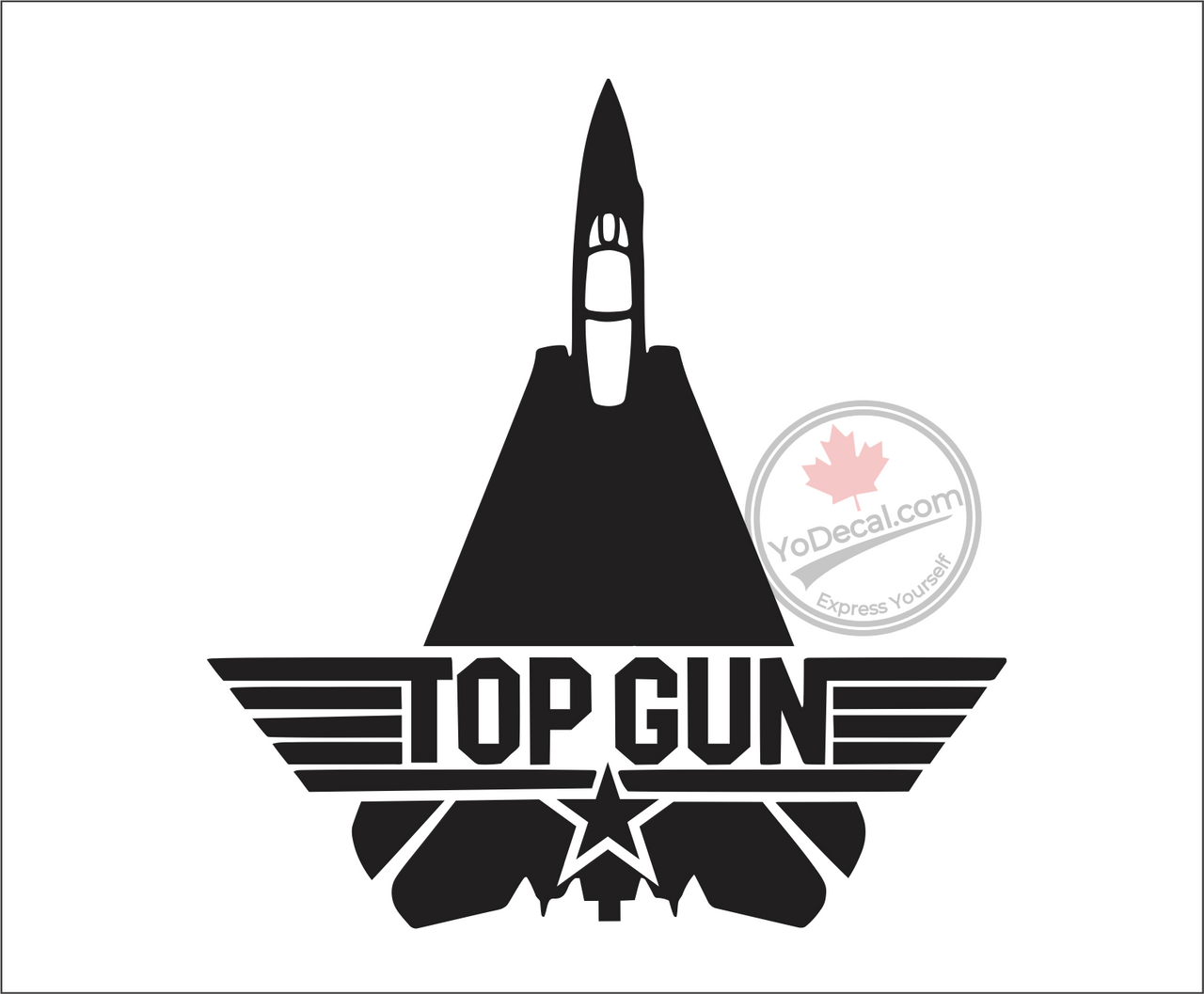 F-14 Tomcat Top Gun  Vinyl Decal - Black