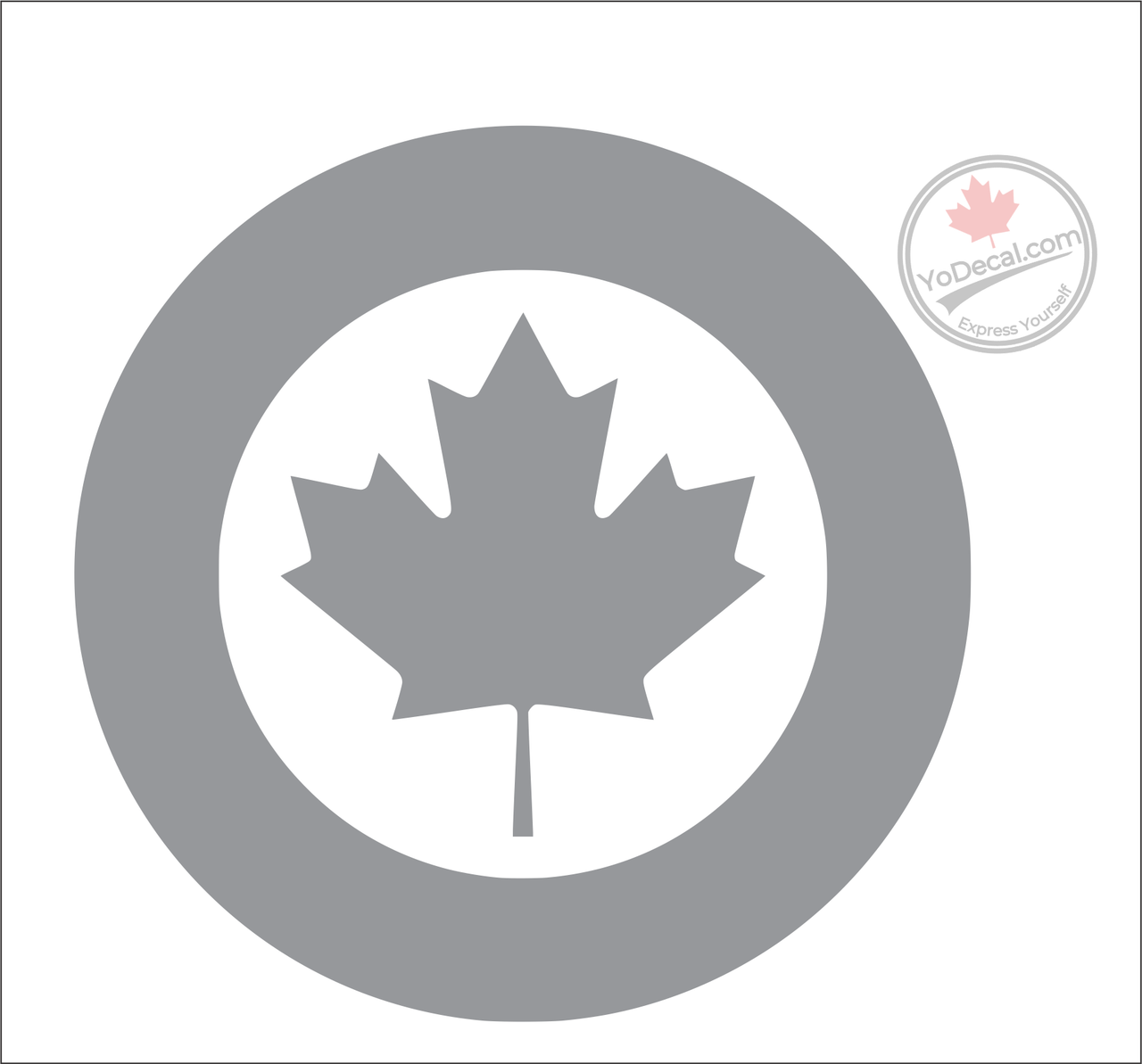 RCAF Roundel Vinyl Decal - Silver