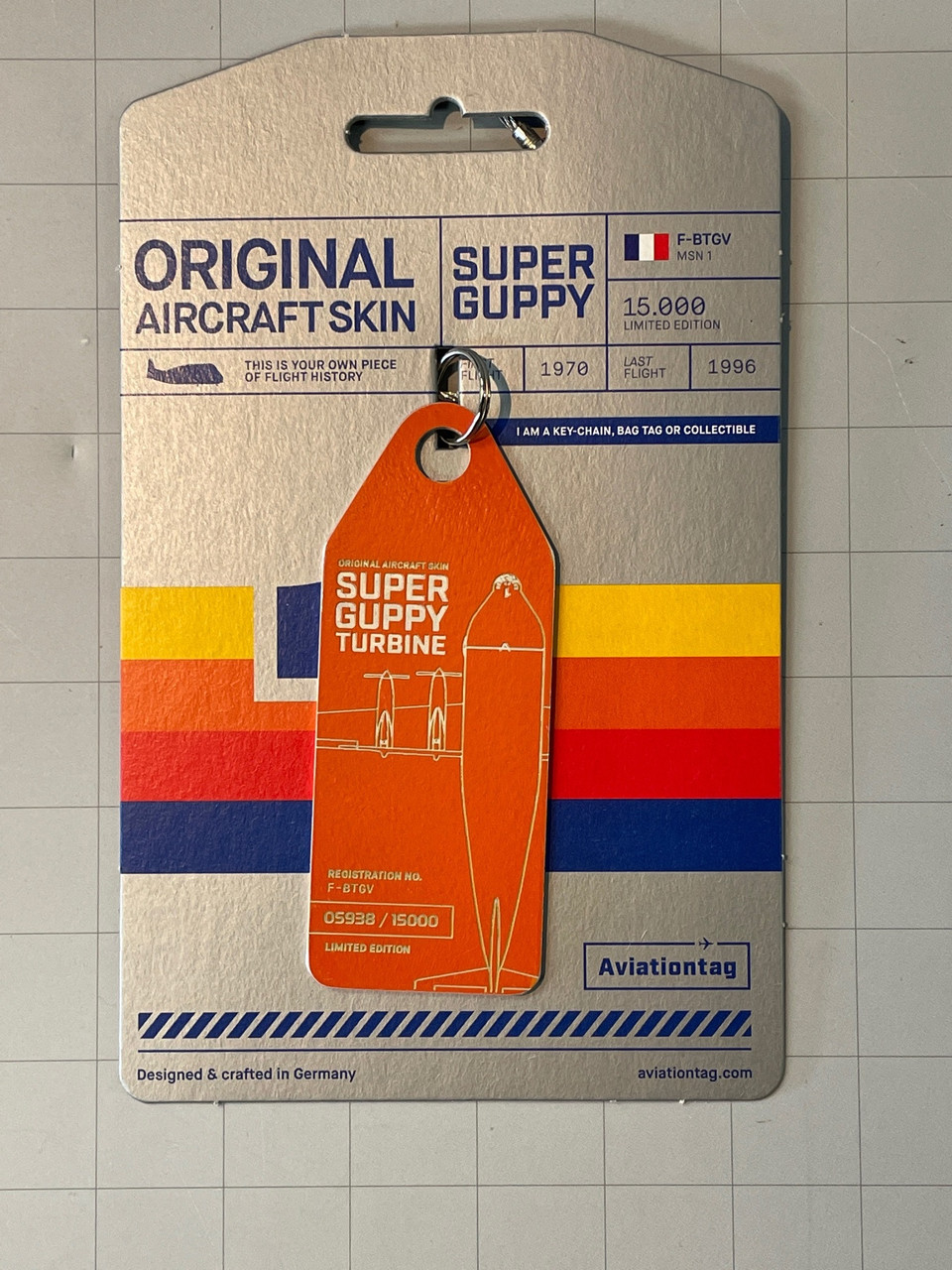 AviationTag Super Guppy Keychain - Orange