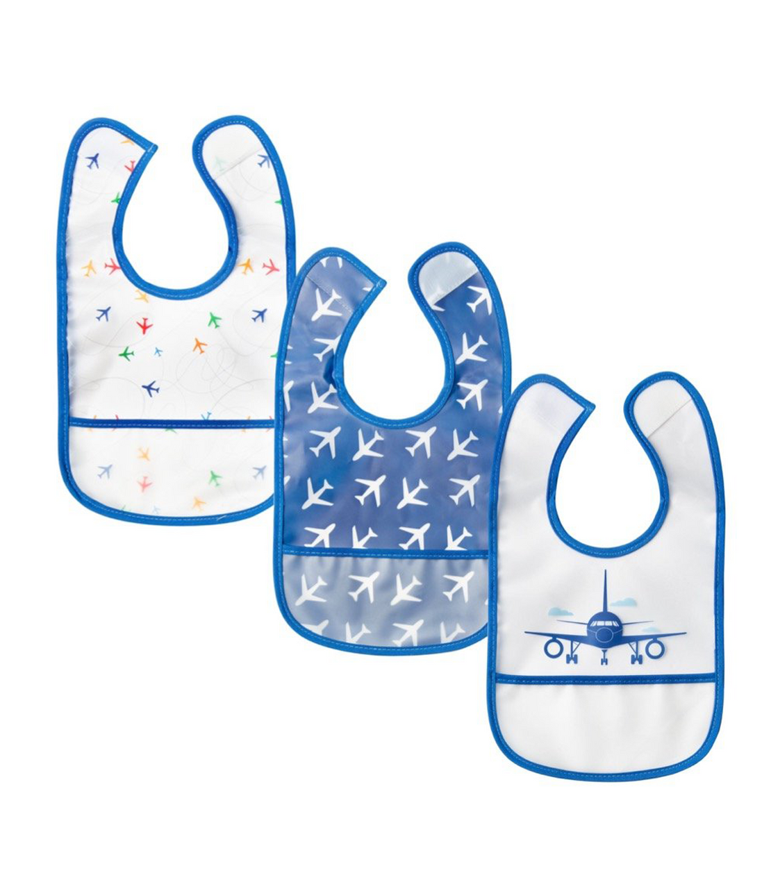 Airplane Pocket Bib Set of 3