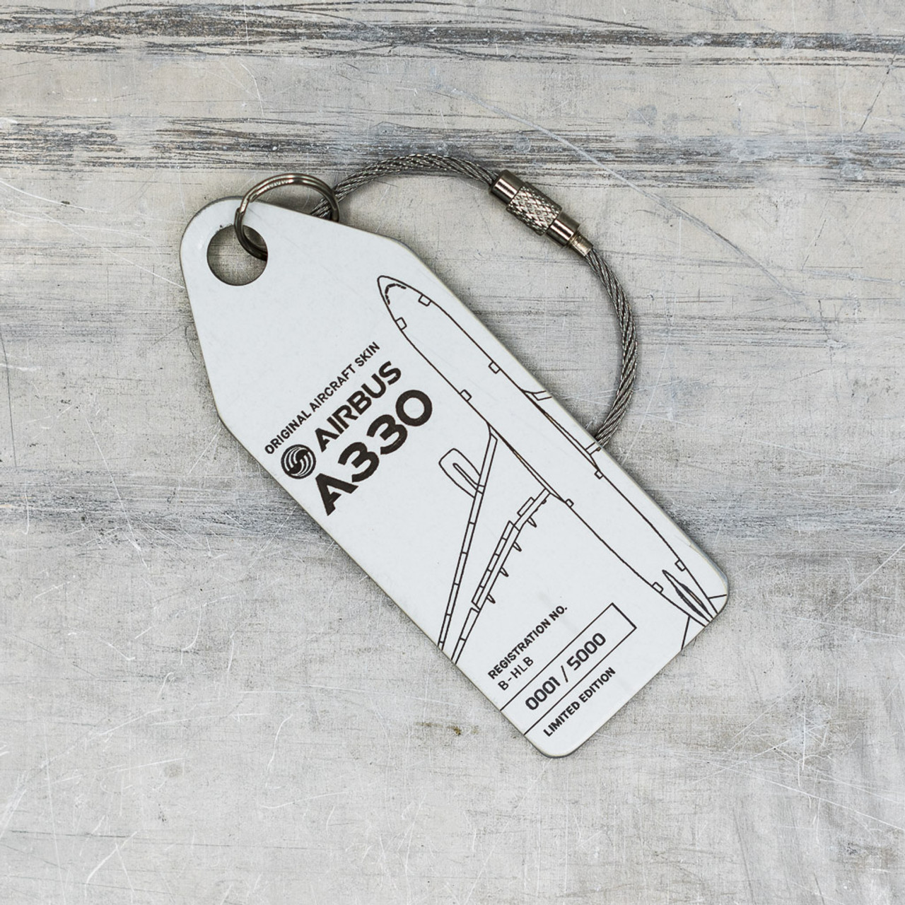 AviationTag Airbus A330-200 Keychain  - B-HLB