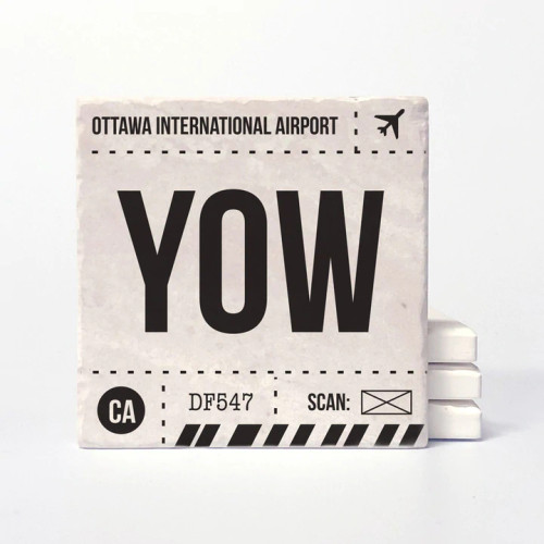 YOW Airport Code Ceramic Coasters (4 Pack)