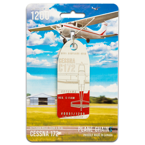 Plane Chains Cessna 172 - White/Red Combo 