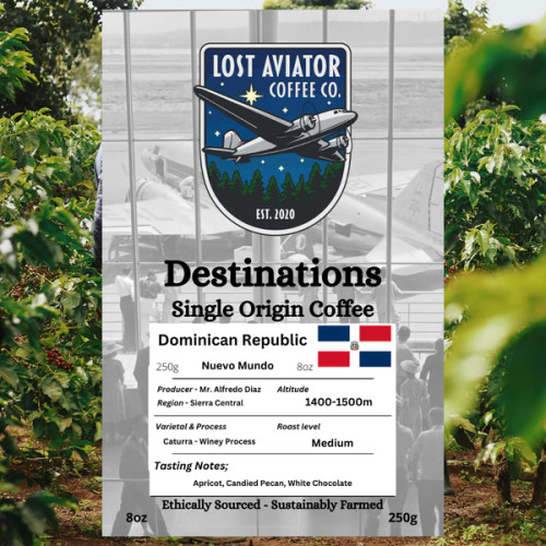 Lost Aviator Dominican Republic Coffee (Medium Roast - Beans)