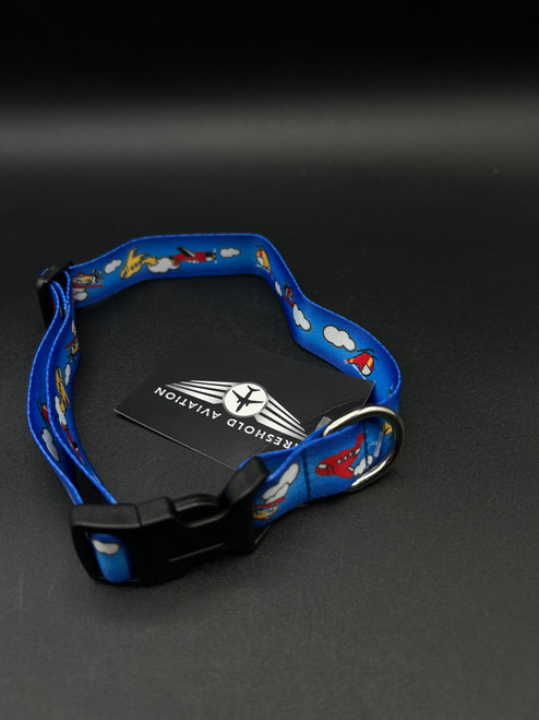 Blue Aviation Dog Collar - Medium