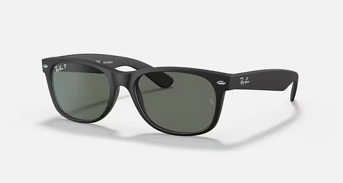 Ray-Ban New Wayfarer Black Frame Sunglasses w/ G-15 Green Lenses (901/58)
