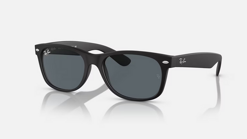 Ray-Ban New Wayfarer Black Rubber Frame Sunglasses 