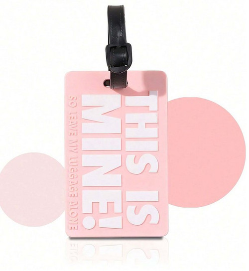 Mine Luggage Tag  -  Light Pink