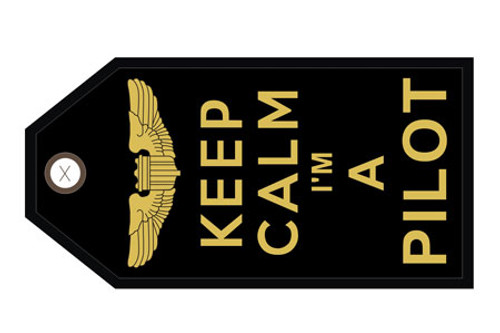 Keep calm, I'm a Pilot! Luggage Tag 