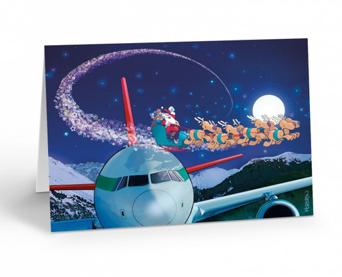 "Airplane Christmas Journey" Christmas Card Pack