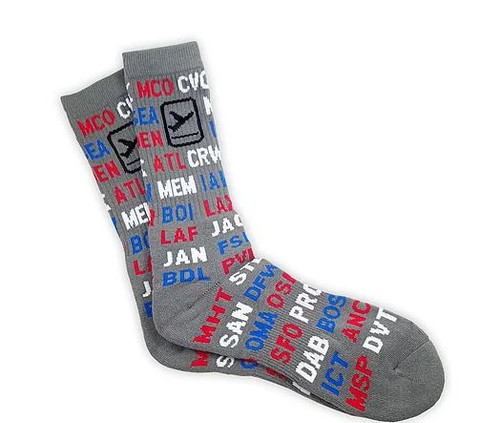 USA Airport Codes Socks