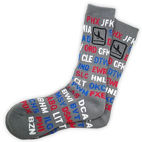 USA Airport Codes Socks