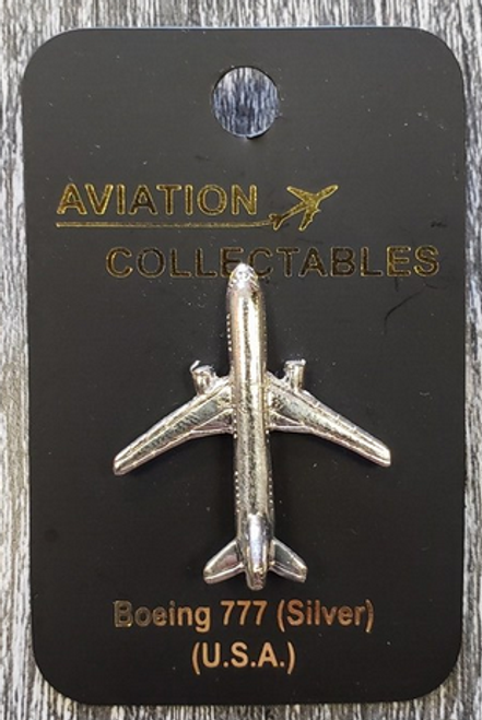 Lapel pin - Boeing 777 - silver-tone