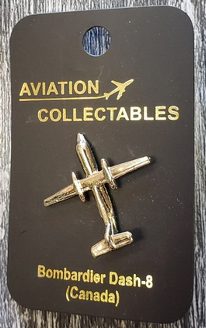 Lapel pin - Bombardier Dash 8 - gold-tone