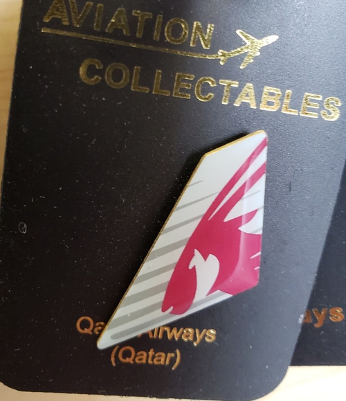 Lapel pin - Qatar Airways tail