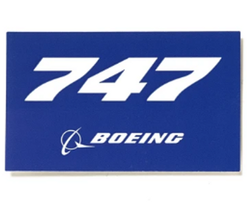 747 Blue Sticker