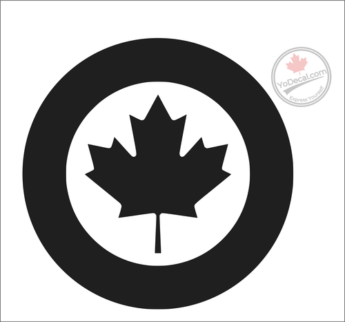 RCAF Roundel Vinyl Decal - Black