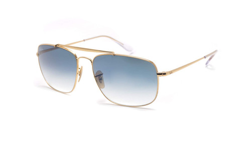 Ray-Ban Colonel Gold Frame Light Blue Gradient Sunglasses